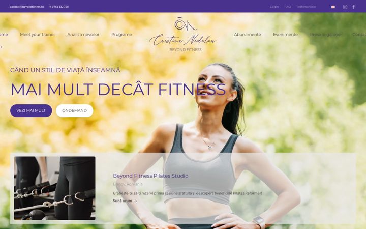 Screenshot of beyondfitness.ro