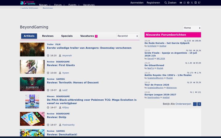 Screenshot of beyondgaming.be