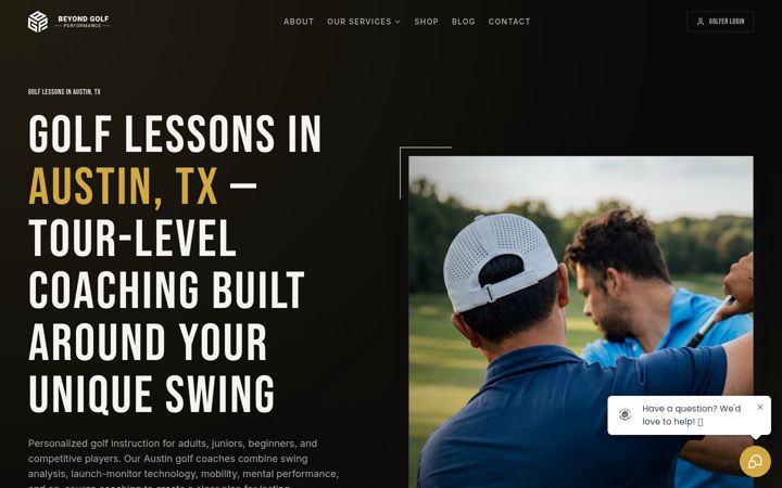 Screenshot of beyondgolfperformance.com