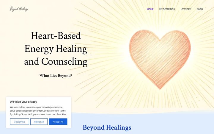 Screenshot of beyondhealings.com