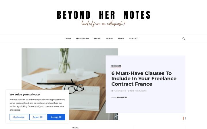 Screenshot of beyondhernotes.com