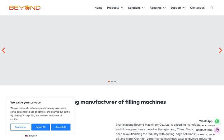 Screenshot of beyondmachine.com