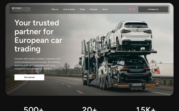 Skærmbillede af beyondmotors.eu