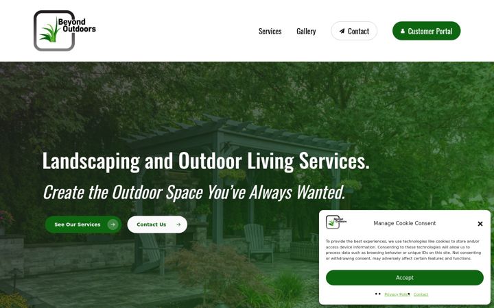 Screenshot of beyondoutdoorsinc.com