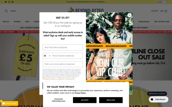 Screenshot of beyondretro.com