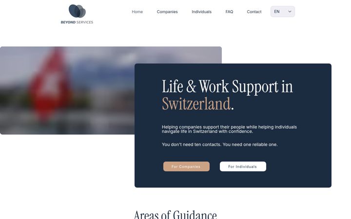 Screenshot of beyondservices.ch