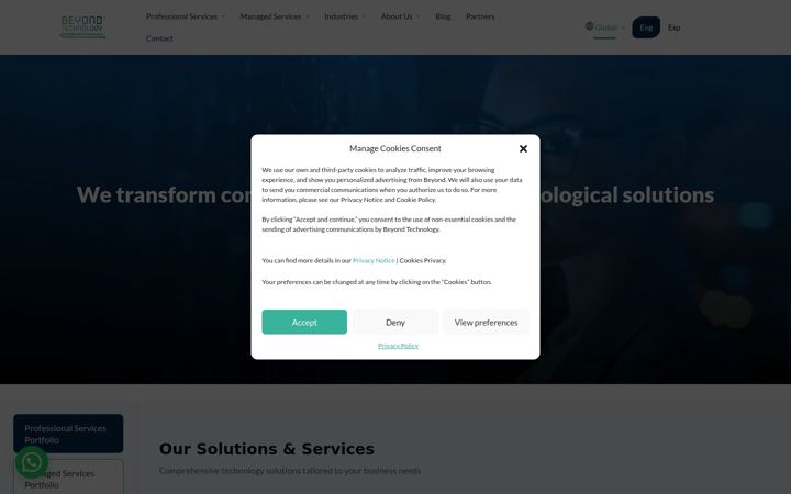 Screenshot di beyondtechnology.net