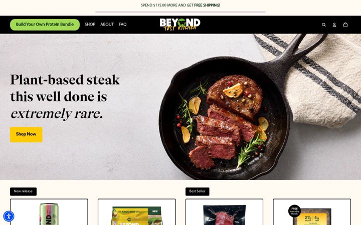 Screenshot of beyondtestkitchen.com