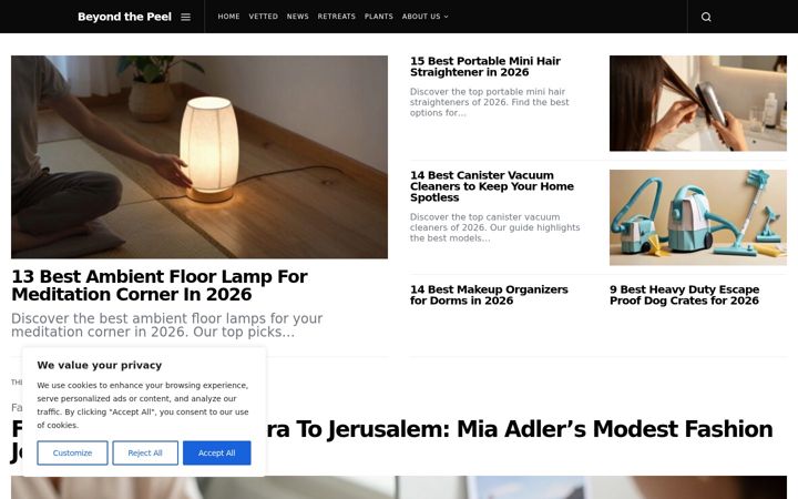 Screenshot of beyondthepeel.net