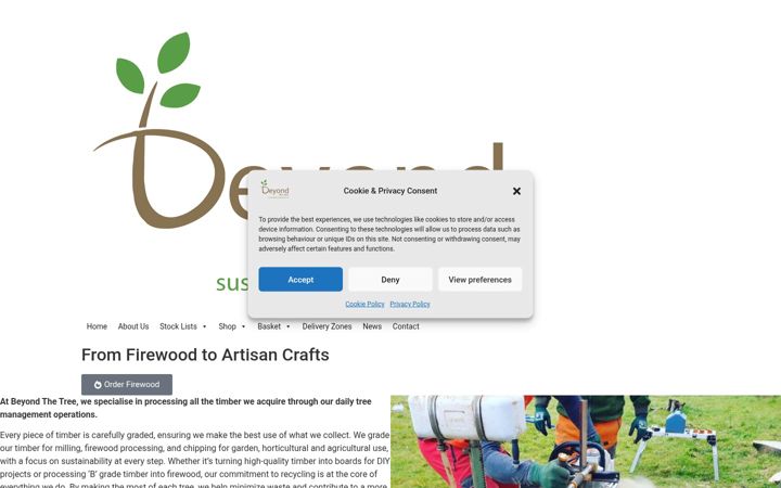 Screenshot of beyondthetree.co.uk