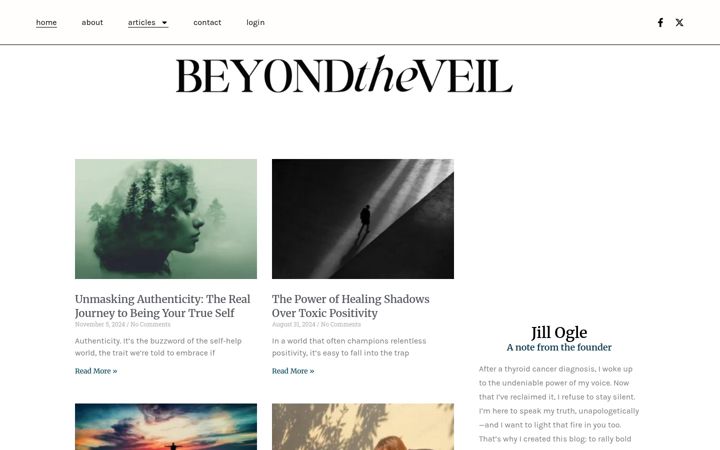 Skærmbillede af beyondtheveil.io