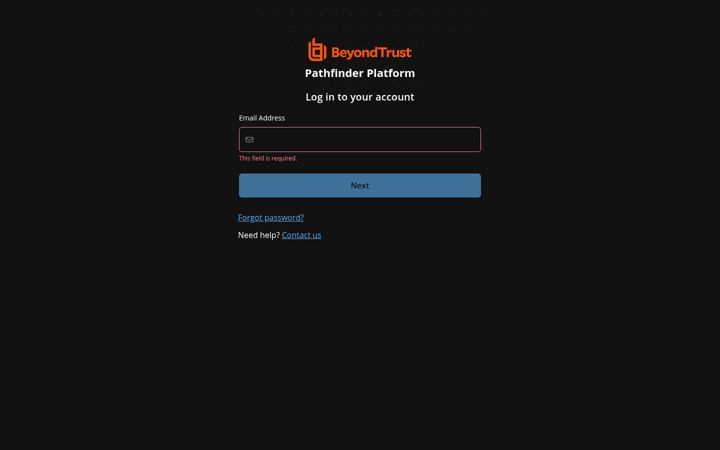 Snímek obrazovky beyondtrust.io