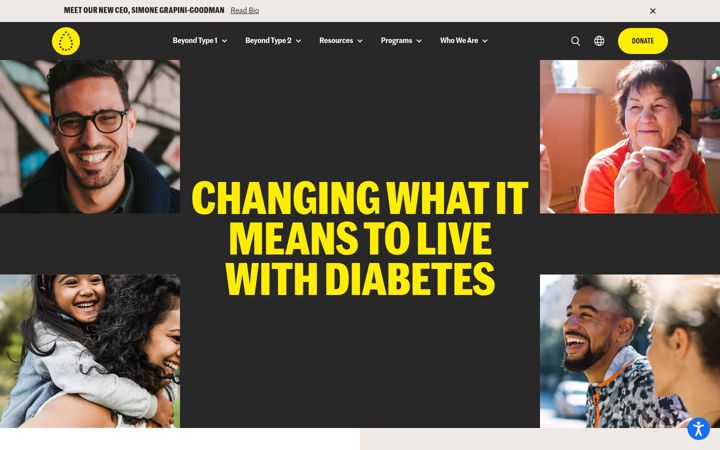 Skärmbild av beyondtype1.org
