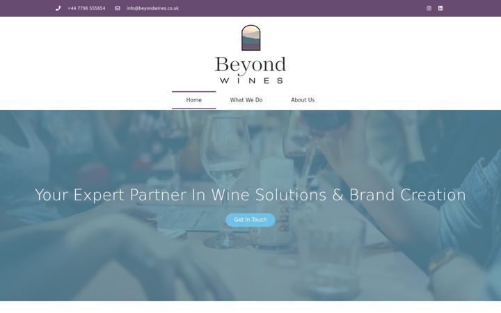 Zrzut ekranu beyondwines.co.uk
