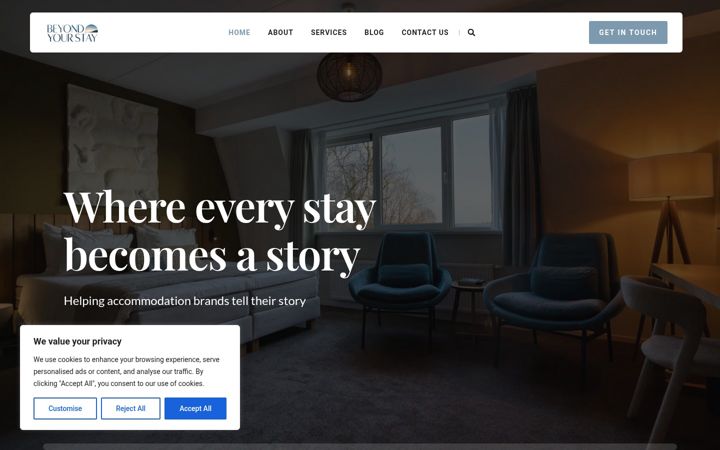 Screenshot of beyondyourstay.com