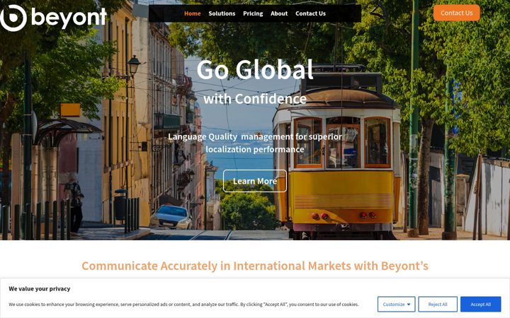 Screenshot of beyont.com