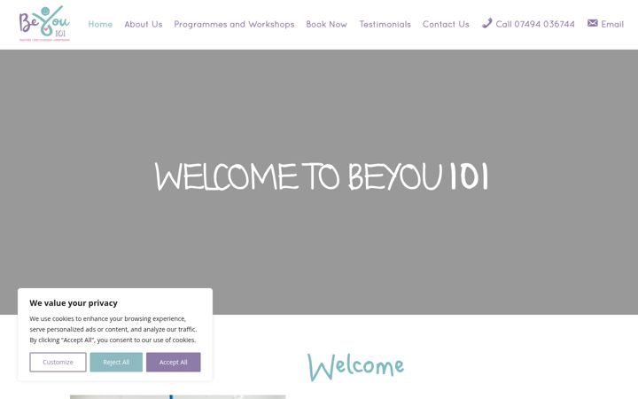 Screenshot of beyou101.co.uk
