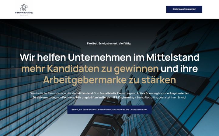 Screenshot of beyourecruiting.com