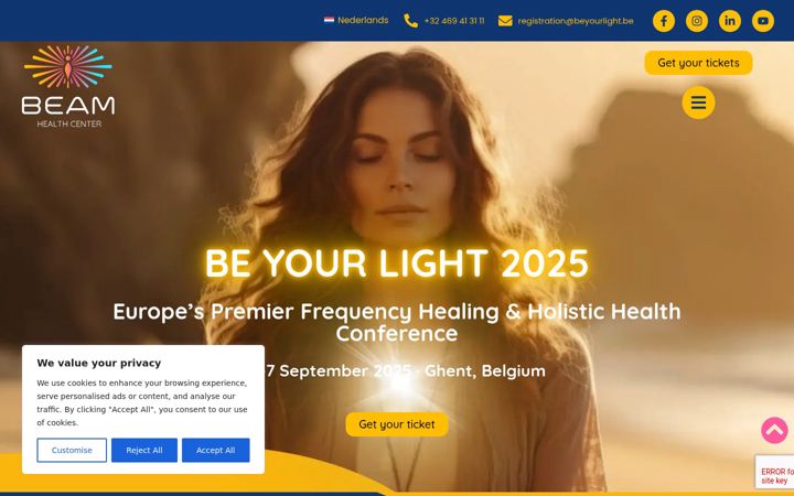 Screenshot of beyourlight.be