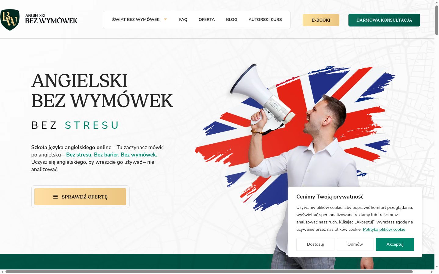 Screenshot des Einwilligungsbanners vor jeglicher Interaktion