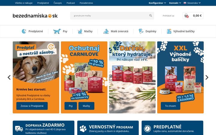 Screenshot of bezednamiska.sk