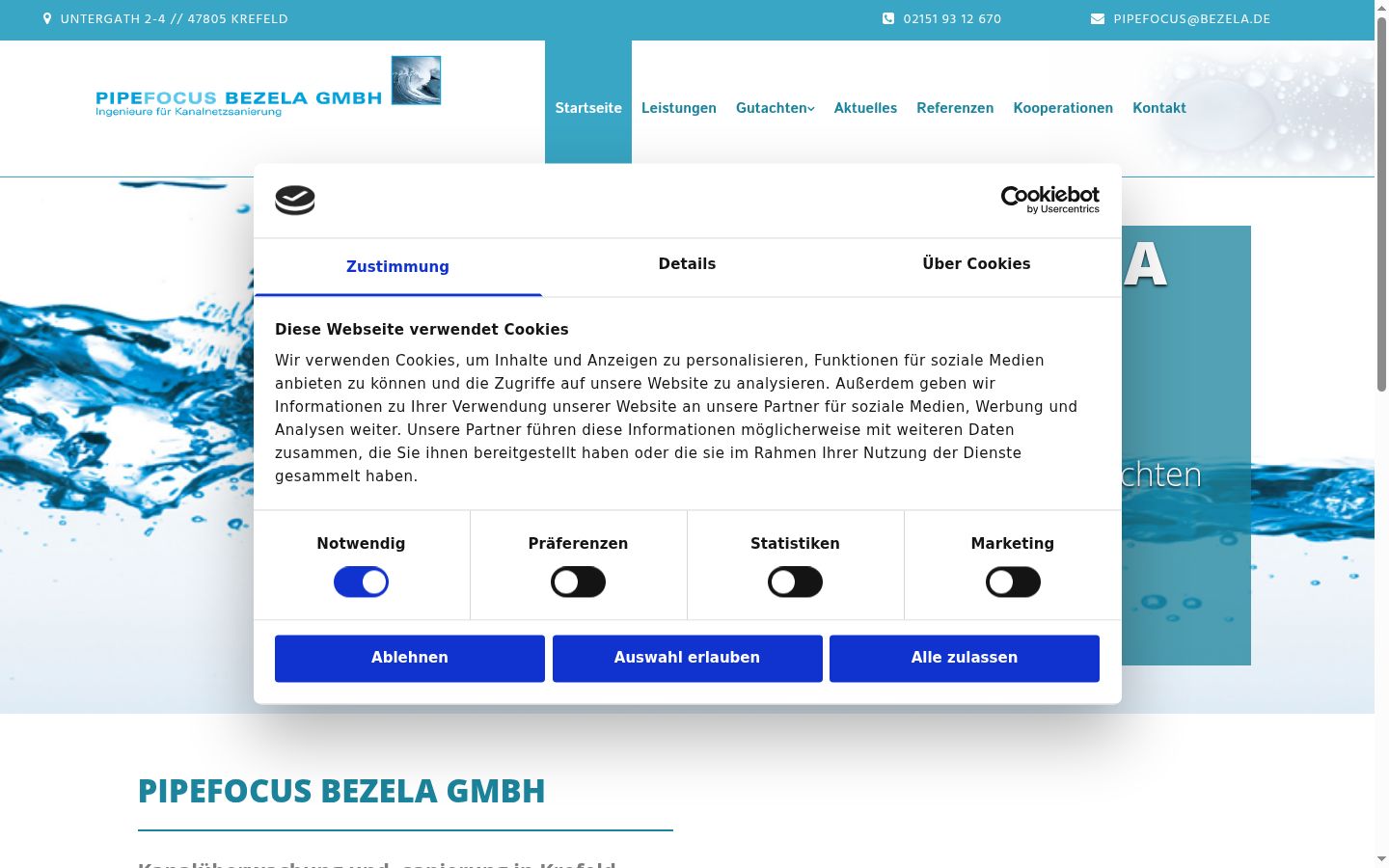 Screenshot tal-banner tal-kunsens muri qabel kwalunkwe interazzjoni