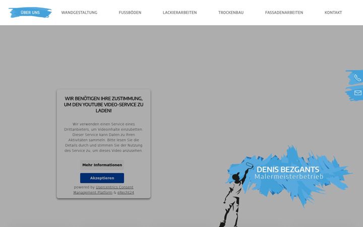 Screenshot of bezgants-maler.de