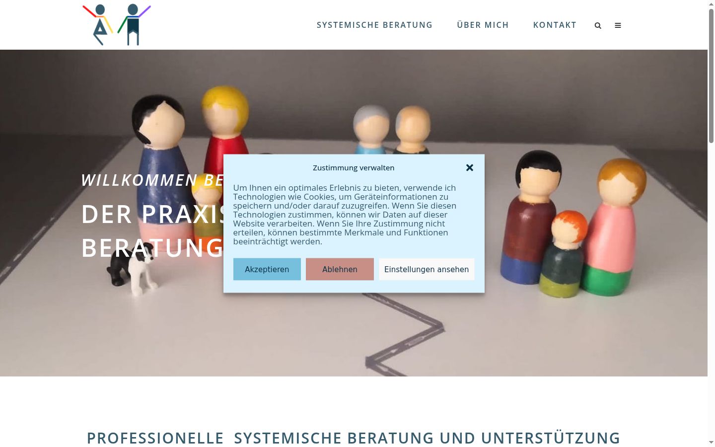 Capture d'écran de la bannière de consentement affichée avant toute interaction