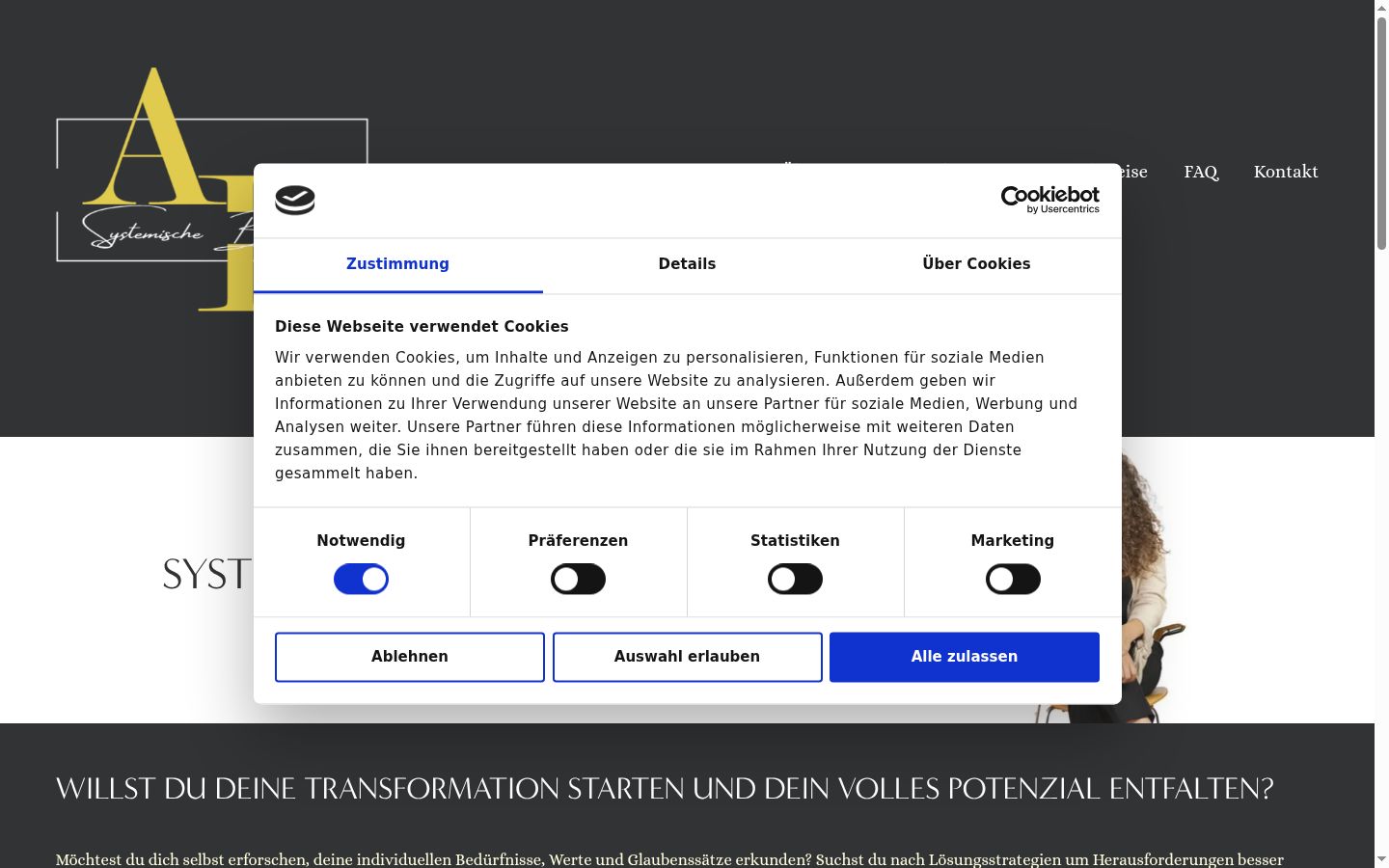 Snimka zaslona bannera za privolu prikazanog prije bilo kakve interakcije