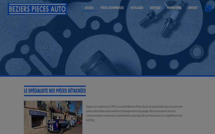 Screenshot of beziers-pieces-auto.fr
