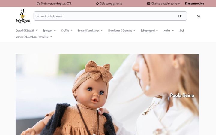 Screenshot of bezigebijtjezzz.nl