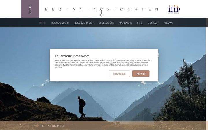 Snímek obrazovky bezinningstochten.nl