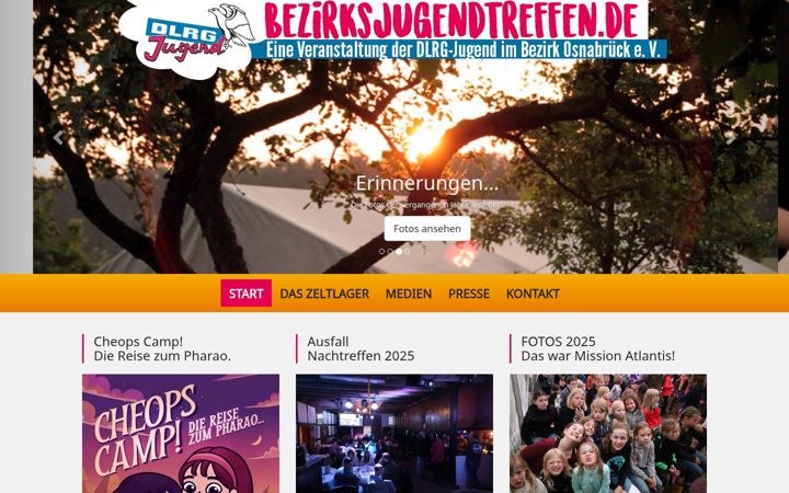 Screenshot of bezirksjugendtreffen.de