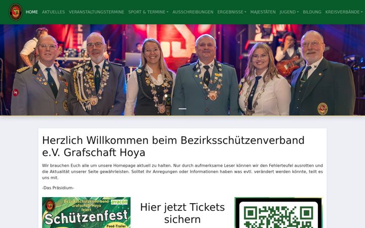 Screenshot of bezirksschuetzen-hoya.de