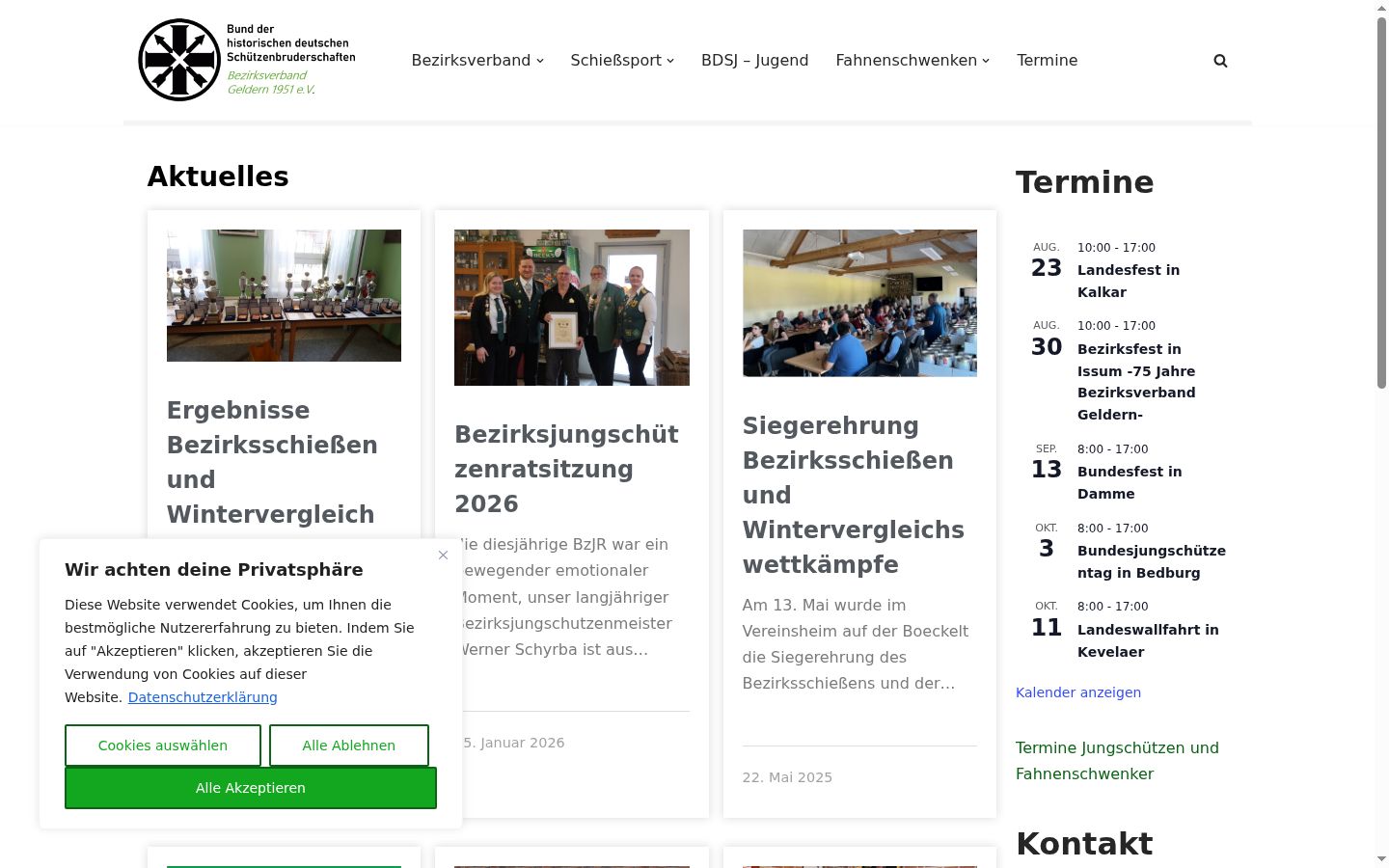 Ekrānuzņēmums ar piekrišanas baneri, kas tika rādīts pirms jebkādas mijiedarbības