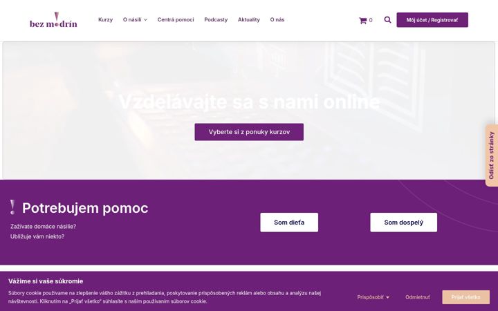 Screenshot of bezmodrin.sk