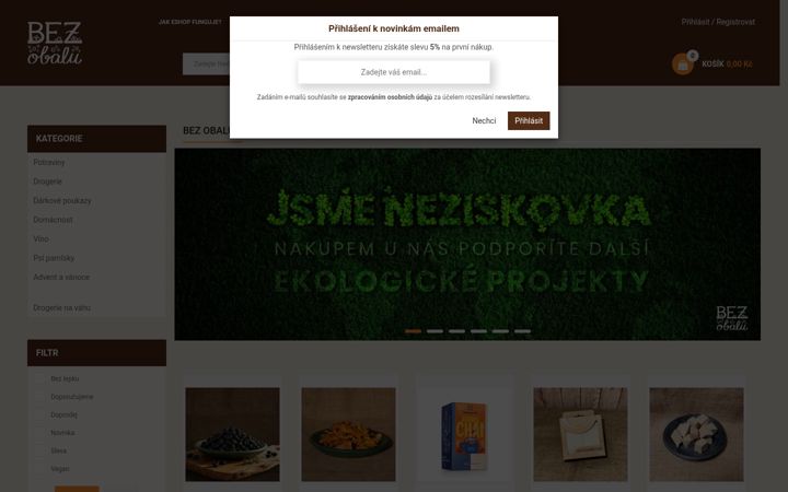 Screenshot of bezobalu.cz