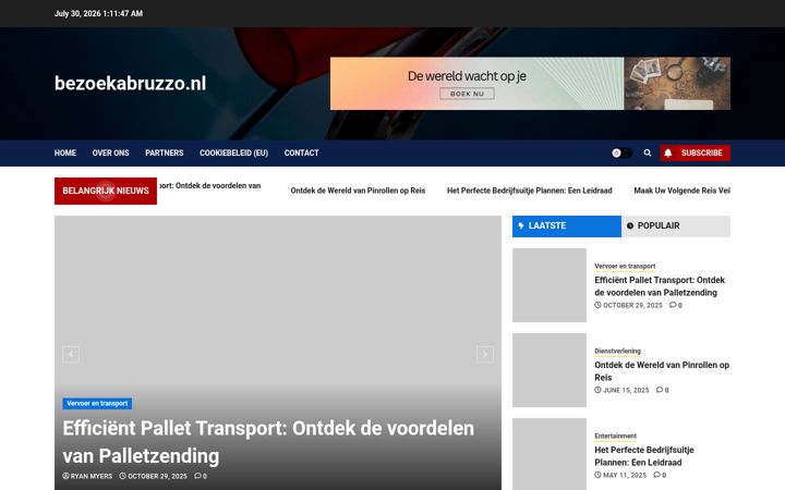 Ekrānuzņēmums no bezoekabruzzo.nl