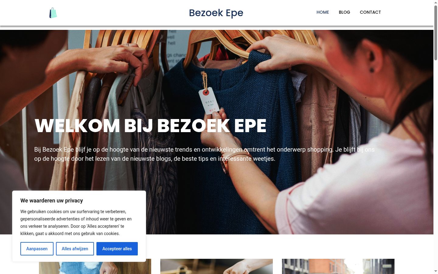 Ekrānuzņēmums ar piekrišanas baneri, kas tika rādīts pirms jebkādas mijiedarbības