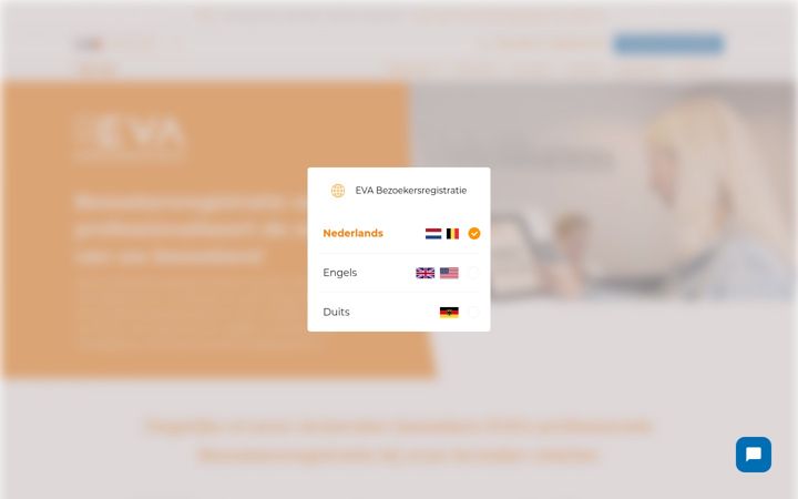 Screenshot di bezoekersregistratie.net