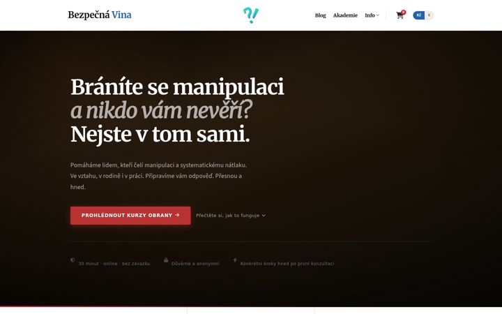 Ekrano kopija bezpecnavina.cz