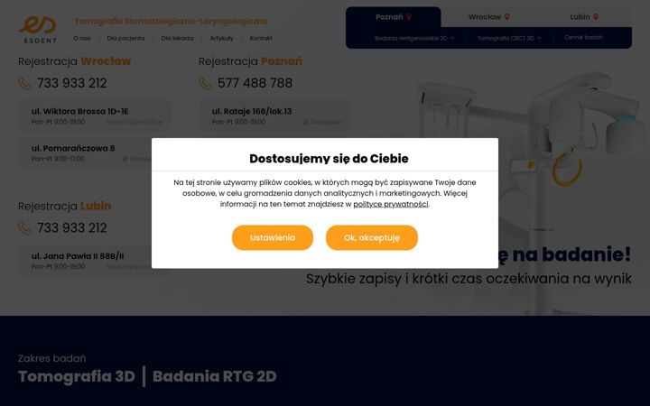 Captură de ecran a bezpiecznatomografia.pl