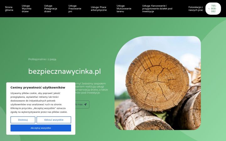 Screenshot of bezpiecznawycinka.pl