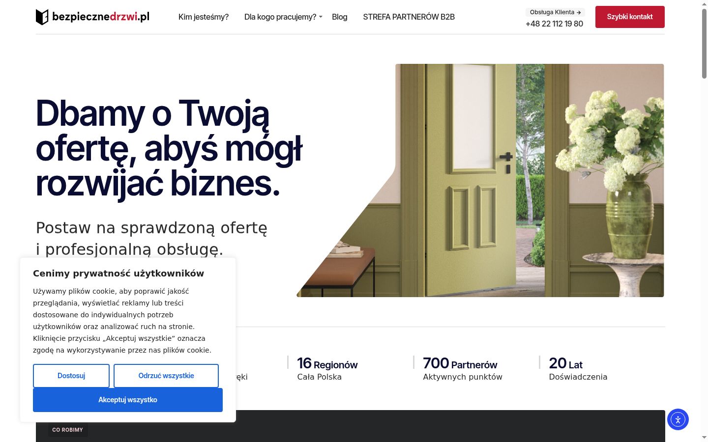 Screenshot van de toestemmingsbanner zoals getoond vóór enige interactie