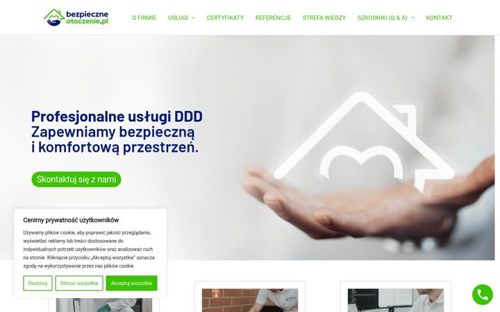 Screenshot of bezpieczneotoczenie.pl