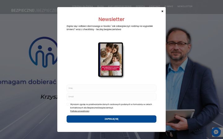 Captură de ecran a bezpieczneubezpieczenie.pl