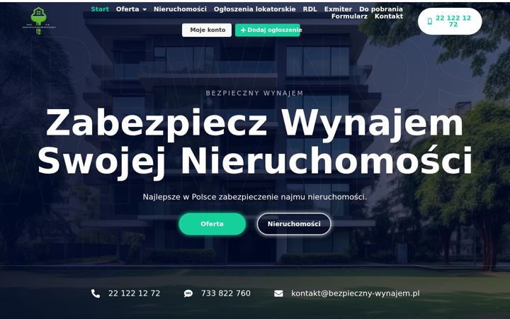 Screenshot of bezpieczny-wynajem.pl