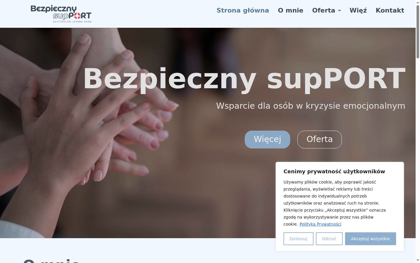 Screenshot del banner di consenso mostrato prima di qualsiasi interazione