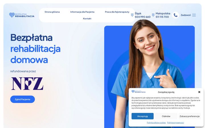 Screenshot of bezplatnarehabilitacja.pl