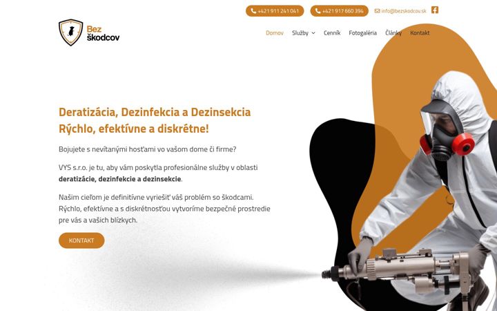 Snímek obrazovky bezskodcov.sk